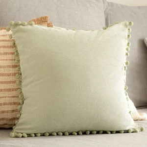 Poszewka Eslov Pistacjowa Z Pomponami 45X45 Cm