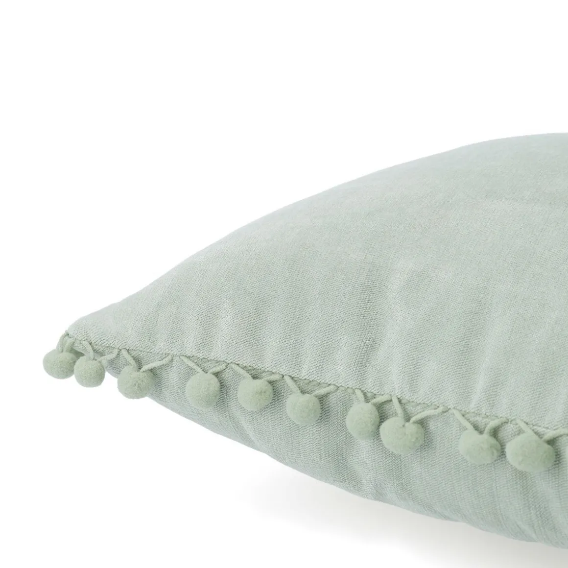 poszewka_eslov_pistacjowa_2.webp Poszewka Eslov Pistacjowa Z Pomponami 45X45 Cm