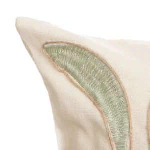 Poszewka Freja W Wyszywane Liscie Bezowa 45X45 Cm