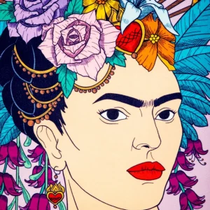 Poszewka Frida Kahlo Z Fredzlami 45X45 Cm