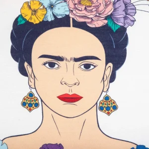 Poszewka Frida Kahlo Z Granatowymi Fredzlami 45X45 Cm