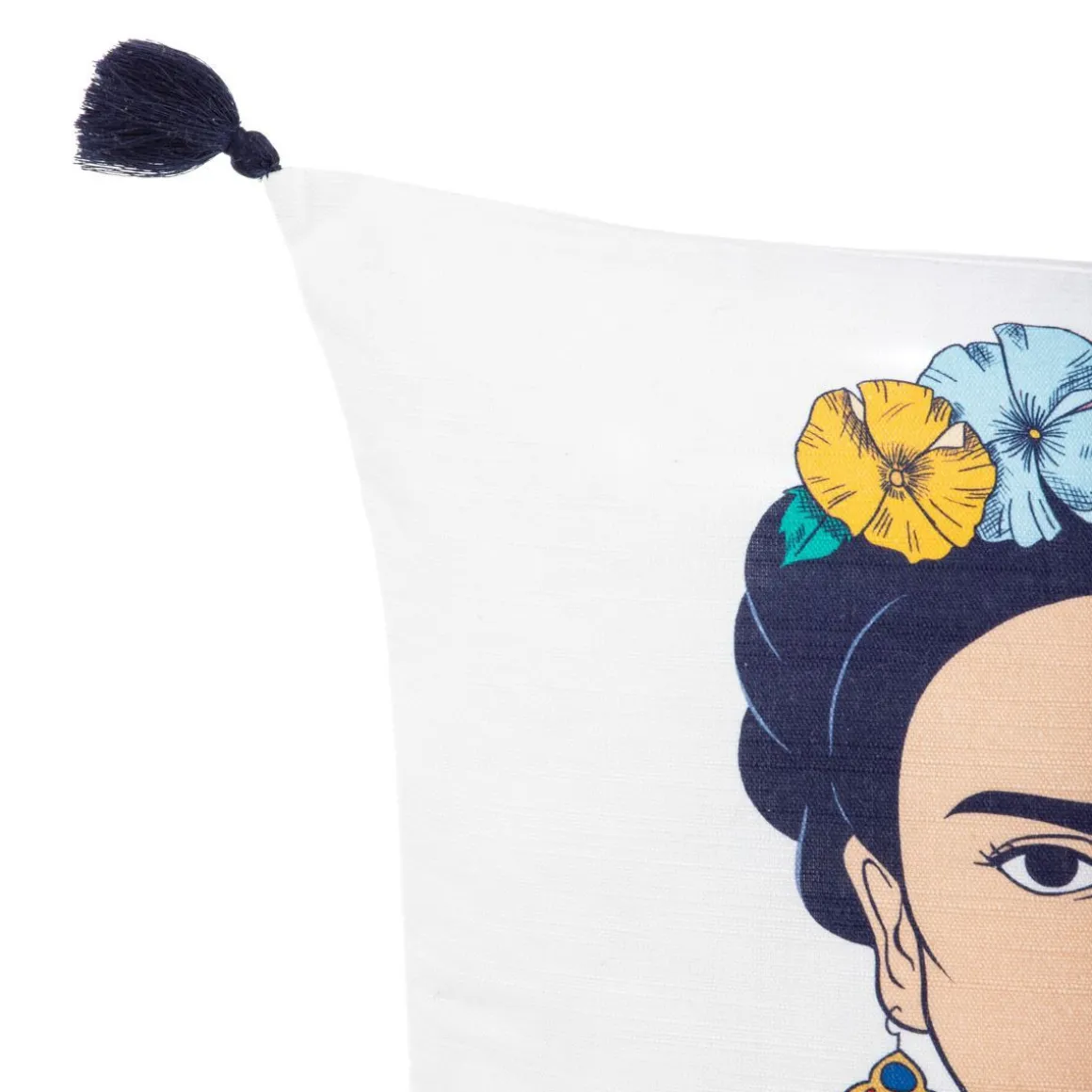 poszewka_frida_kahlo_z_gr_4.webp Poszewka Frida Kahlo Z Granatowymi Fredzlami 45X45 Cm