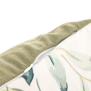 Poszewka Lempi W Liscie Oliwkowa Z Fredzlami 45X45 Cm