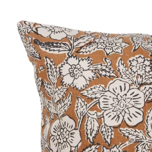 Poszewka Lukt Musztardowa W Kwiaty 45X45 Cm