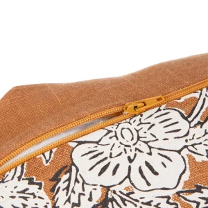 Poszewka Lukt Musztardowa W Kwiaty 45X45 Cm