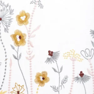 Poszewka Minca W Wyszywane Kwiaty 45X45 Cm