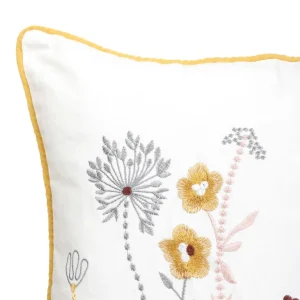 Poszewka Minca W Wyszywane Kwiaty 45X45 Cm