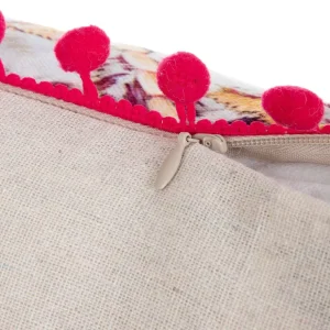 Poszewka Miris Z Fuksjowymi Pomponami 45X45 Cm