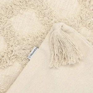 Poszewka Monto Bezowa Z Fredzlami I Zdobieniami 45X45 Cm