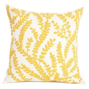 Poszewka Multia W Listki Musztardowe 45X45 Cm