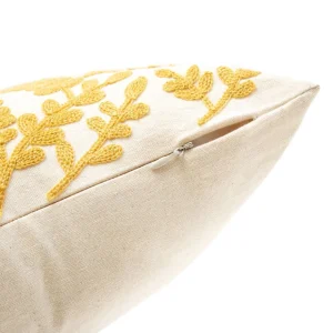 Poszewka Multia W Listki Musztardowe 45X45 Cm