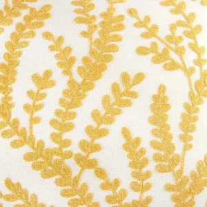 Poszewka Multia W Listki Musztardowe 45X45 Cm