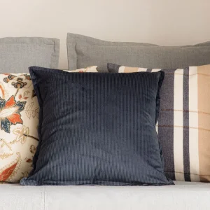 Poszewka Nantu Welwetowa Imitacja Sztruksu Niebieska 45X45+1.5 Cm