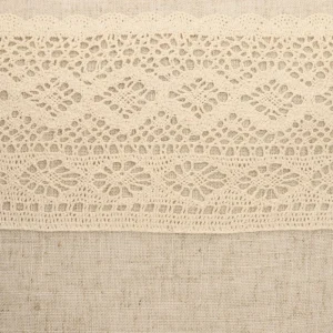 Poszewka Renda Bezowa Z Koronka 45X45 Cm