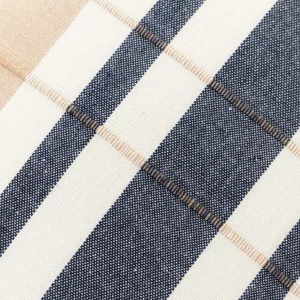 Poszewka Rezza W Bezowo Niebieskie Paski 45X45 Cm