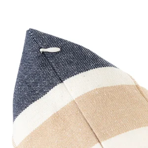 Poszewka Rezza W Bezowo Niebieskie Paski 45X45 Cm