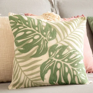 Poszewka Seli W Wyszywane Monstery Zielona 45X45 Cm