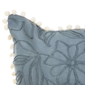 Poszewka Tomar Z Pomponami Niebieska 45X45 Cm