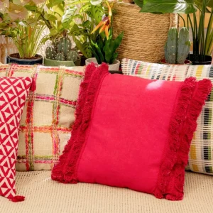 Poszewka Vivero Fuksjowa Z Fredzlami 45X45 Cm