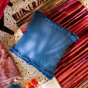 Poszewka Vivero Granatowa Z Fredzlami 45X45 Cm