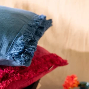 Poszewka Vivero Granatowa Z Fredzlami 45X45 Cm