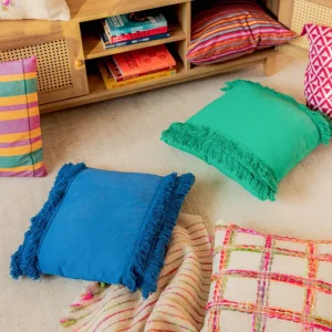 Poszewka Vivero Granatowa Z Fredzlami 45X45 Cm