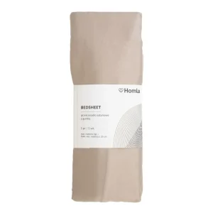 Przescieradlo Danielle Satynowe Bezowe 140X200 Cm