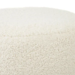 Pufa Alda Bezowa W Tkaninie Teddy 50X40X44 Cm