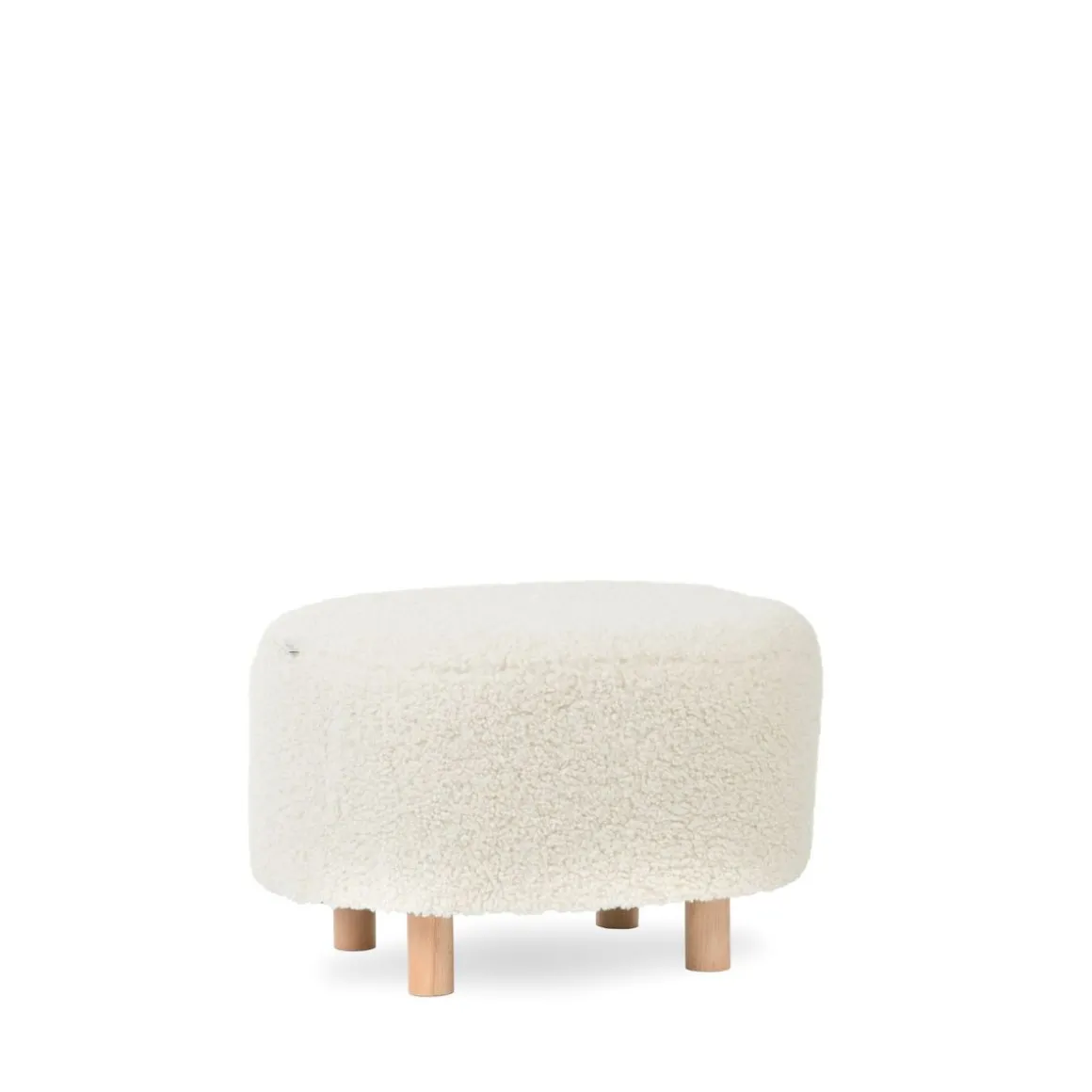 pufa_alda_boogie_bezowa_w_1.webp Pufa Alda Boogie Bezowa W Tkaninie Teddy 50X40X31 Cm