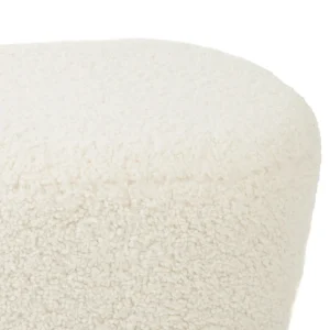 Pufa Alda Boogie Bezowa W Tkaninie Teddy 50X40X31 Cm