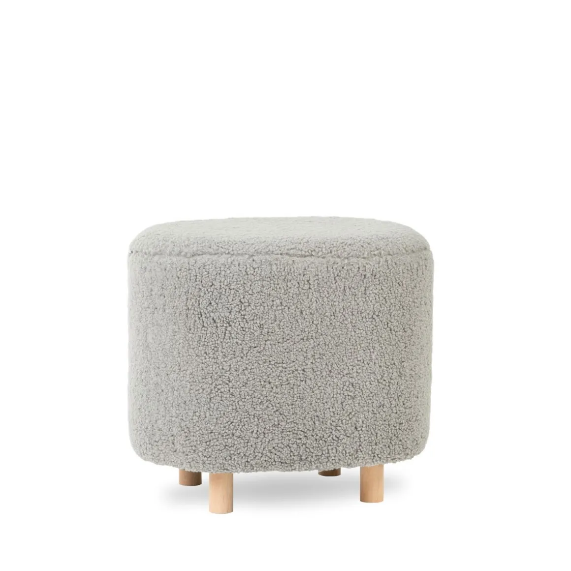 pufa_alda_szara_w_tkanini_1.webp Pufa Alda Szara W Tkaninie Teddy 50X40X44 Cm