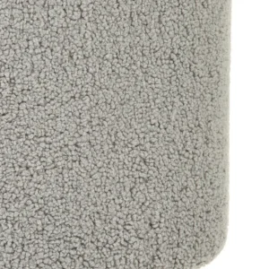 Pufa Alda Szara W Tkaninie Teddy 50X40X44 Cm