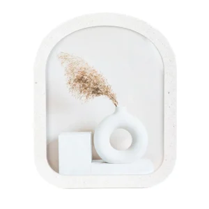 Ramka Na Zdjecie Anga Polokragla Z Imitacji Betonu 20X25 Cm