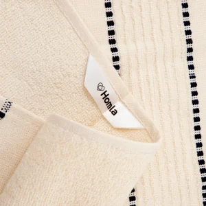 Ręcznik Amori Bezowy W Niebieskie Pasy 70X130Cm