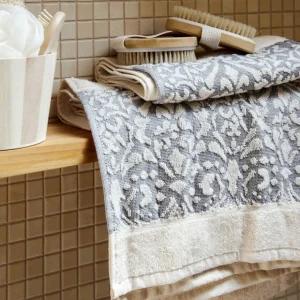 Ręcznik Daphne Ecru Z Niebieska Bordiura 70X130Cm