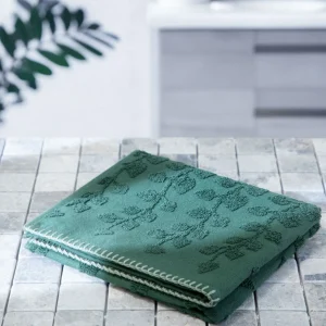 Ręcznik Leslie Z Obszyciami Zielony 70X130Cm