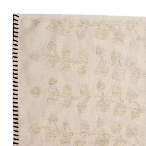 Ręcznik Leslie Z Obszyciami Bezowy 50X90Cm