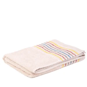 Ręcznik Mikasa Bezowy Z Kolorowymi Paskami 70X130Cm