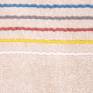 Ręcznik Mikasa Bezowy Z Kolorowymi Paskami 70X130Cm