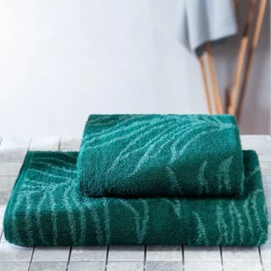 Ręcznik Wilday Ciemnozielony W Liscie 70X130Cm