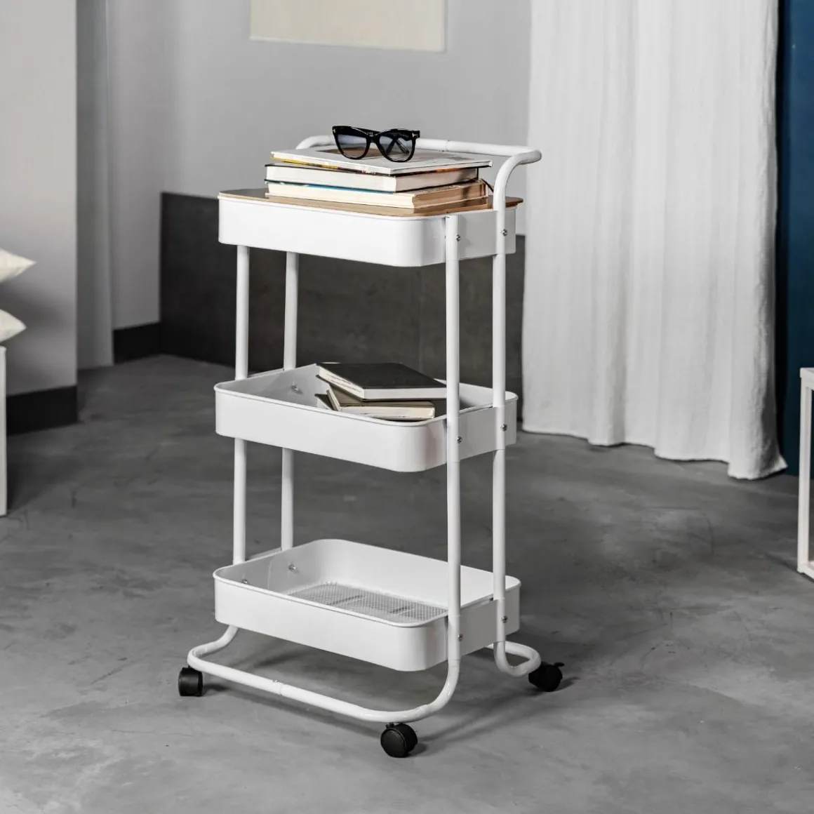 regal_na_kolkach_hylla_me_0.webp Regal Na Kolkach Hylla Metalowy 90X43X42Cm