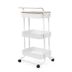 Regal Na Kolkach Hylla Metalowy 90X43X42Cm