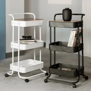 Regal Na Kolkach Hylla Metalowy 90X43X42Cm