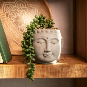 Roslina Sztuczna Esin W Szarej Donicy 19X18X14,5 Cm