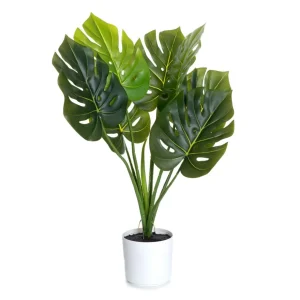 Roslina Sztuczna Tropical Zone Palma W Bialej Donicy 75 Cm