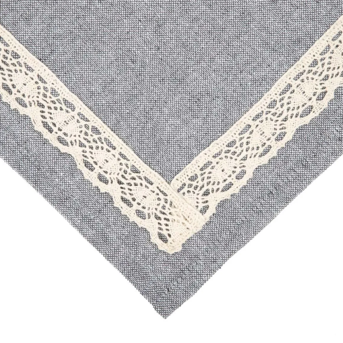 serweta_maya_bawelniana_z_0.webp Serweta Maya Bawelniana Z Koronka Szara 80X80 Cm