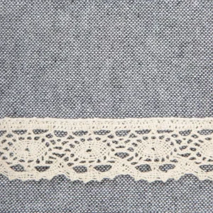 Serweta Maya Bawelniana Z Koronka Szara 80X80 Cm