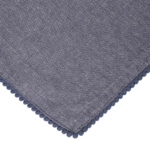 Serwetka Melange Granatowa Z Lamowka Kuleczkowa 45X45 Cm