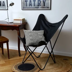 Siedzisko Butterfly Wymienne Do Fotela - Czarna Eco Skora 76X97 Cm