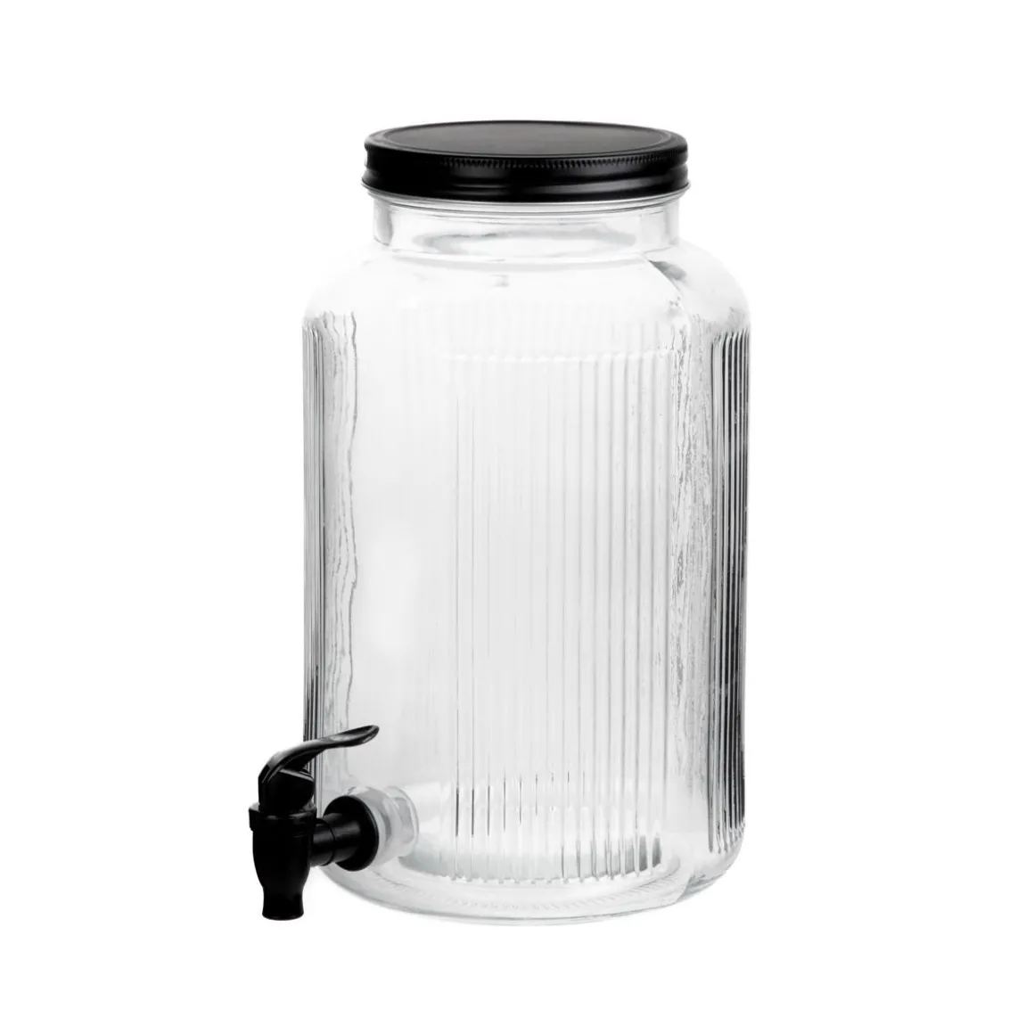 sloik_velmo_z_kranikiem_p_1.webp Sloik Velmo Z Kranikiem Prazkowany Z Czarna Pokrywka 6 L